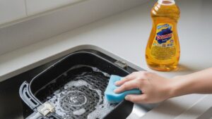 Como limpar cesto de air fryer sem estragar o antiaderente